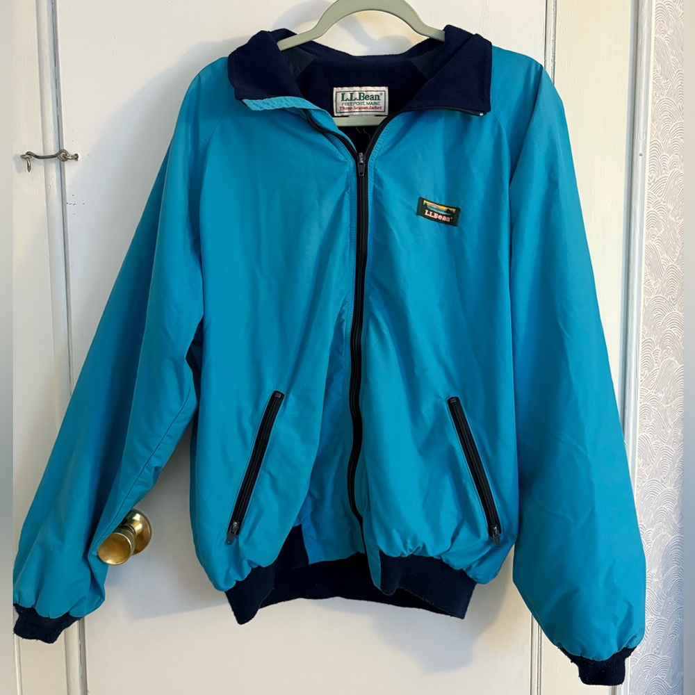L.L. Bean Teal and Navy Jacket